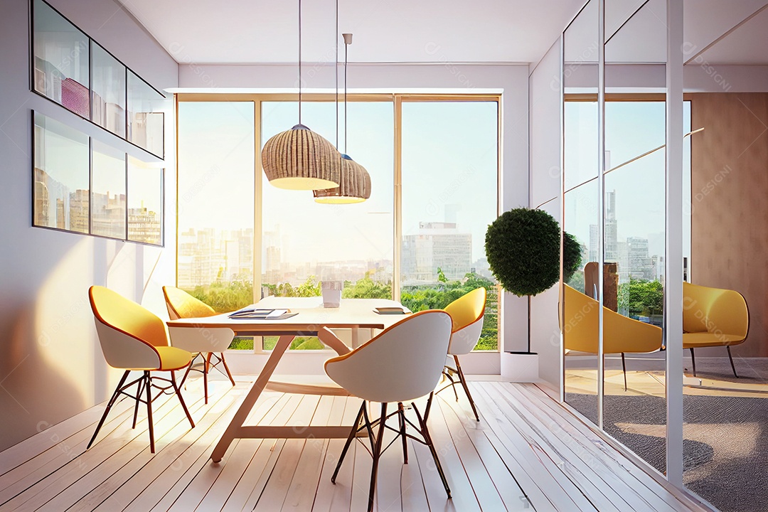 Interior de uma sala moderna