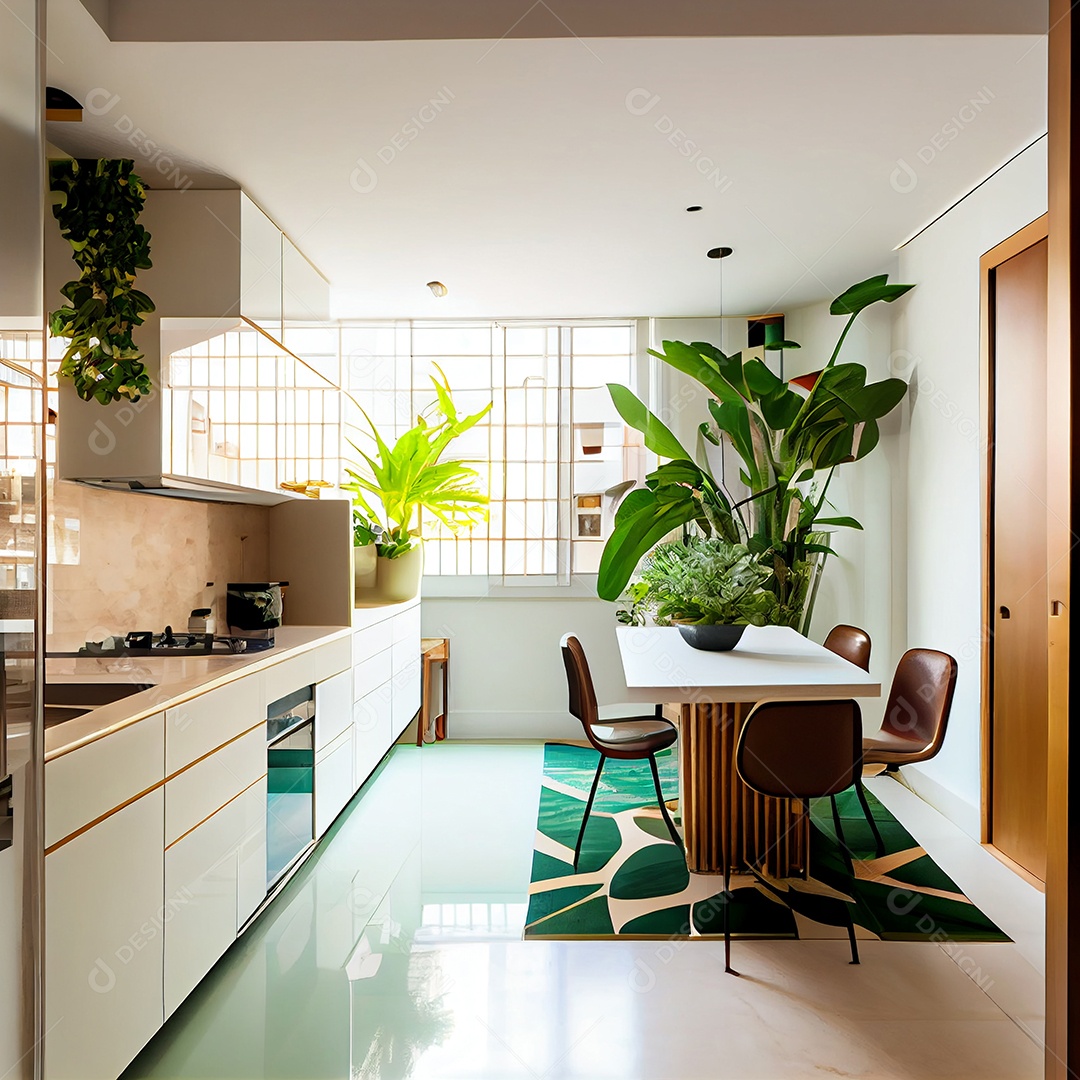 Interior de uma casa moderna