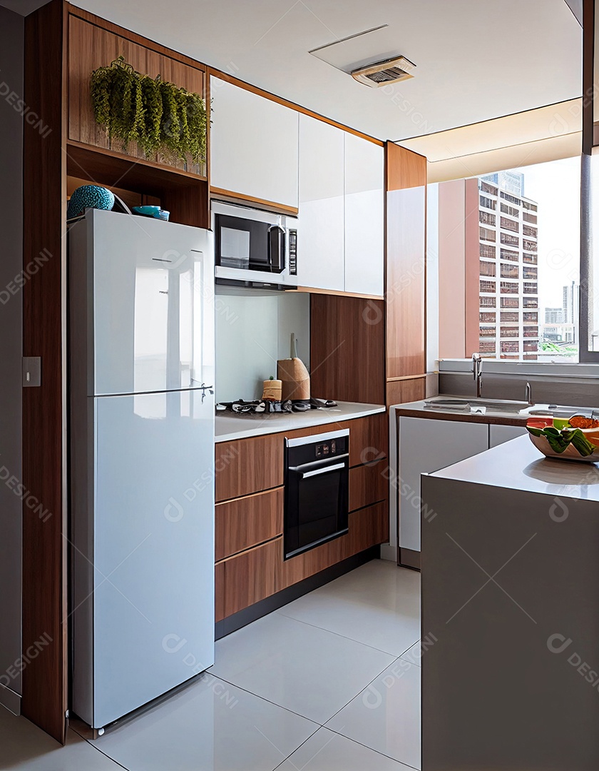 Interior de uma cozinha moderna