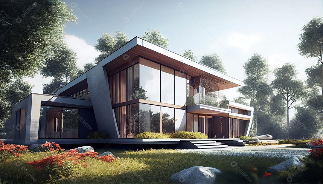 Exterior de uma cozinha moderna