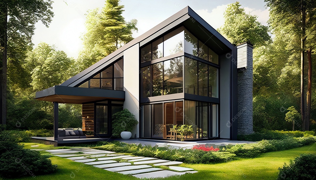 Exterior de uma casa moderna