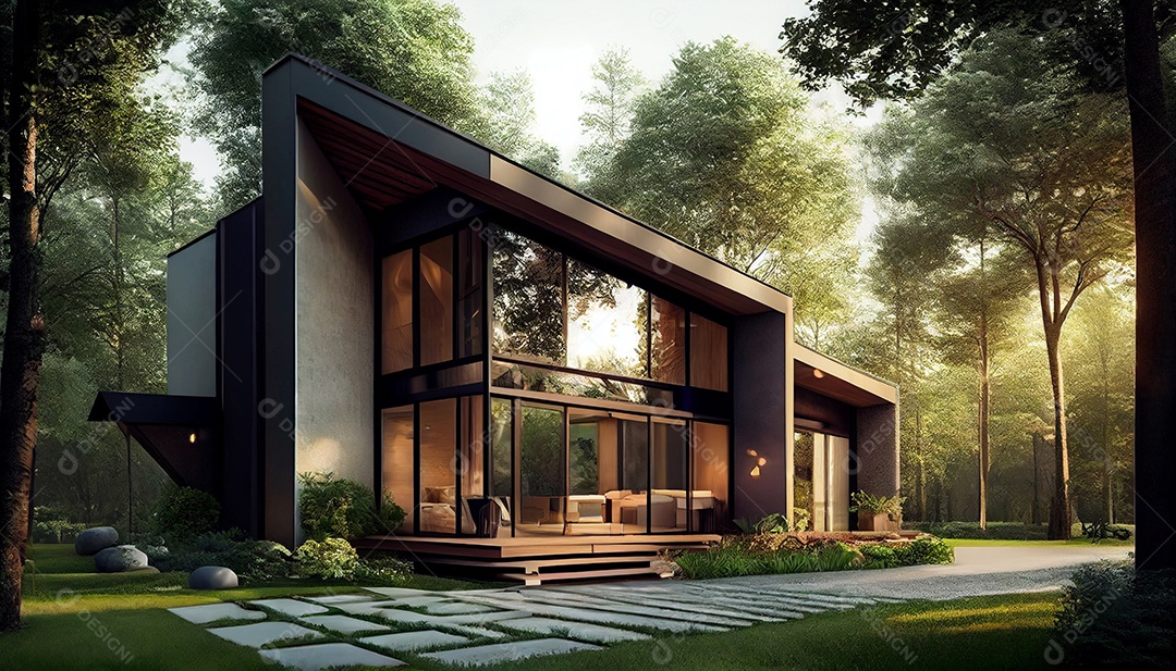 Exterior de uma casa moderna