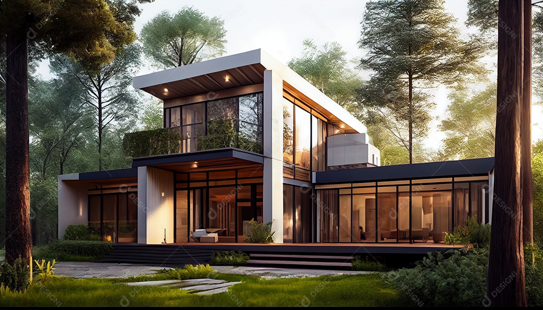 Exterior de uma casa moderna