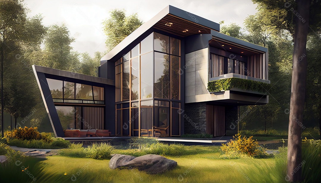 Exterior de uma casa moderna