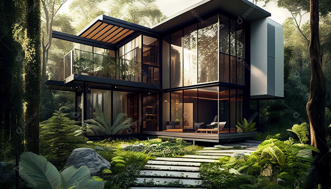 Exterior de uma casa moderna