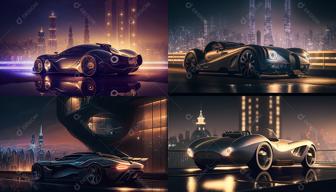 Carro esportivo futurista