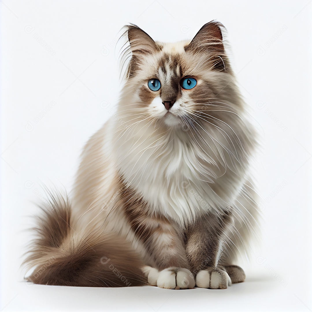 Ilustração de um Gato Ragdoll