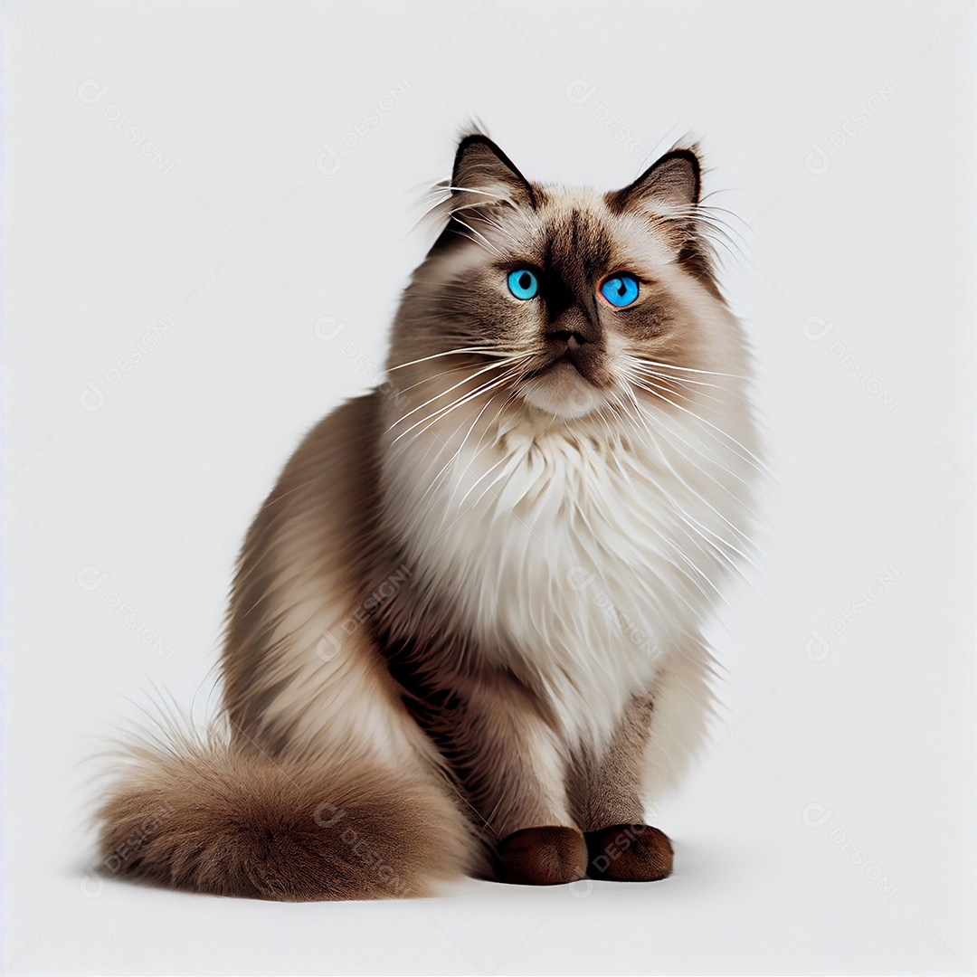 Ilustração de um Gato Ragdoll
