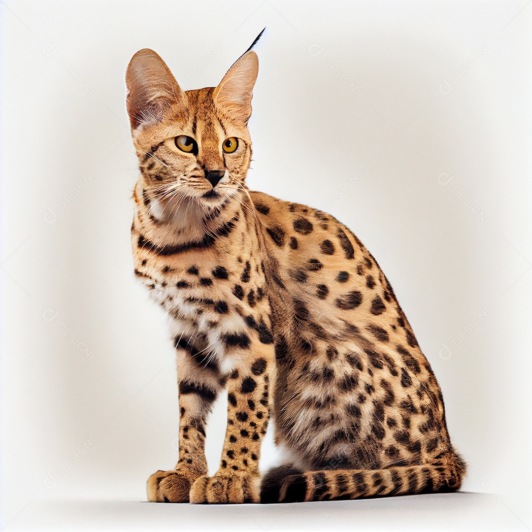 Ilustração de um gato Savannah