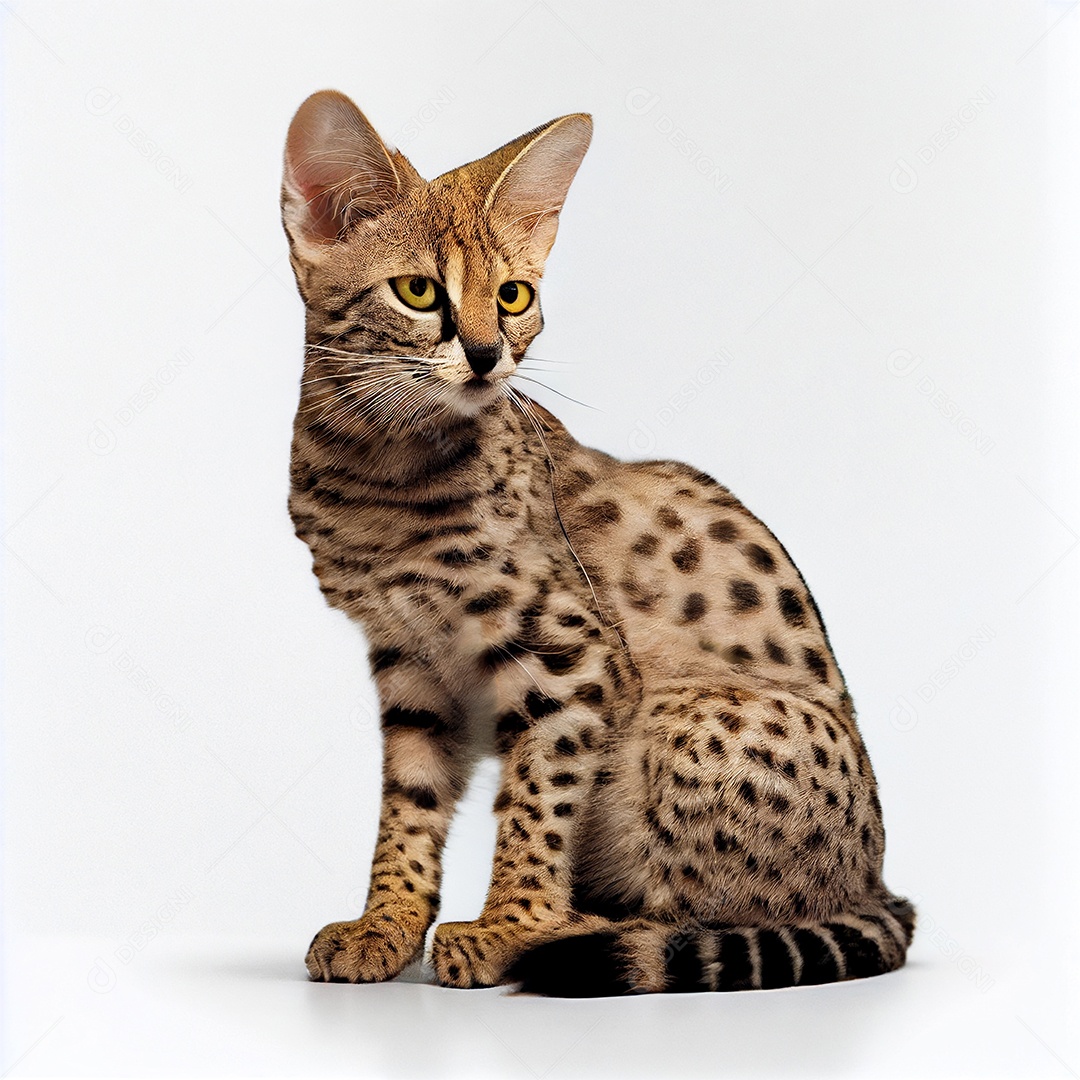 Ilustração de um gato Savannah
