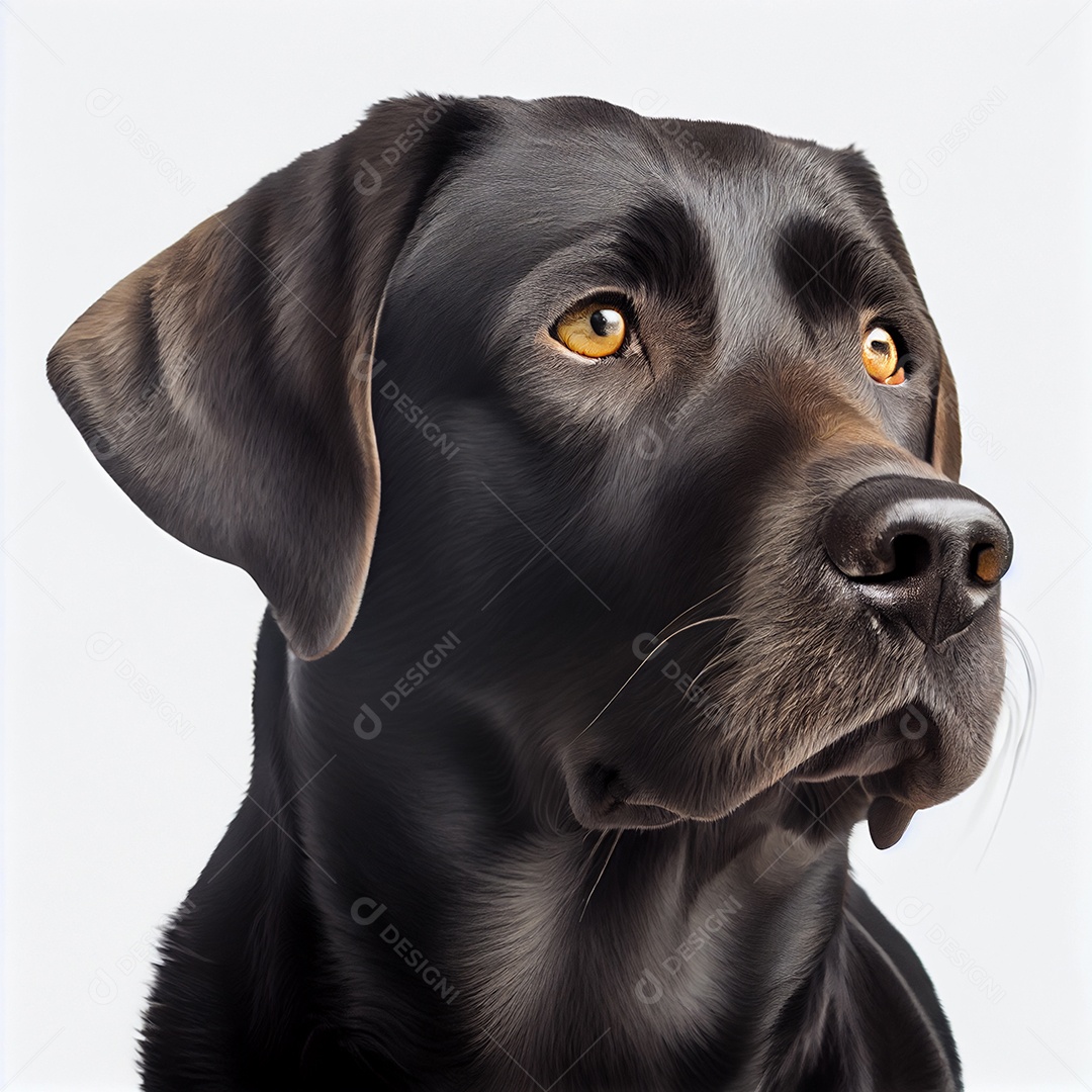 Cachorro labrador isolado em fundo branco