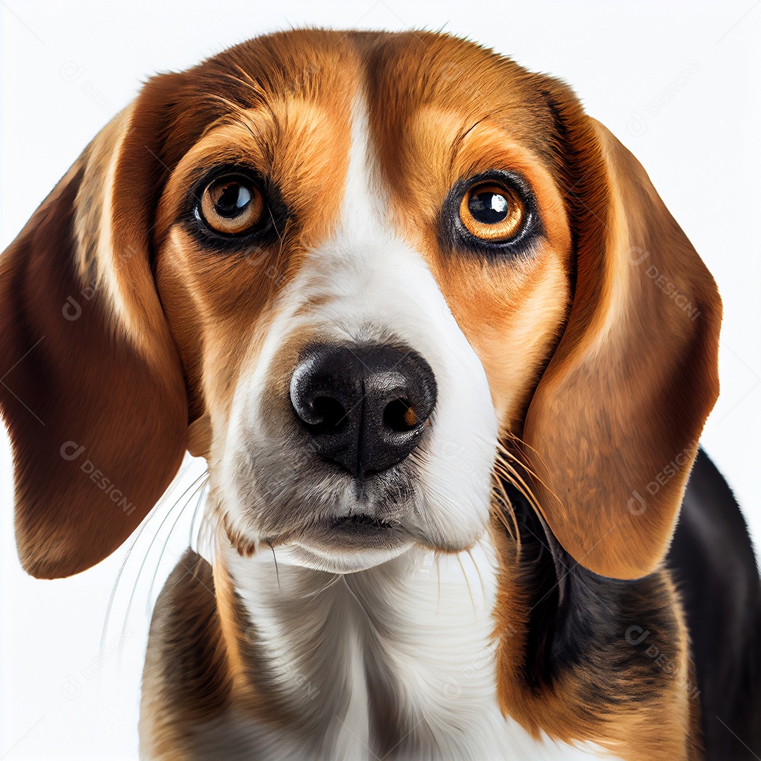 Cachorro beagle isolado em fundo branco