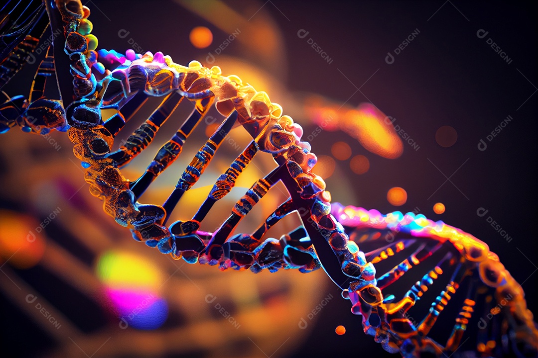 Ilustração de molécula DNA