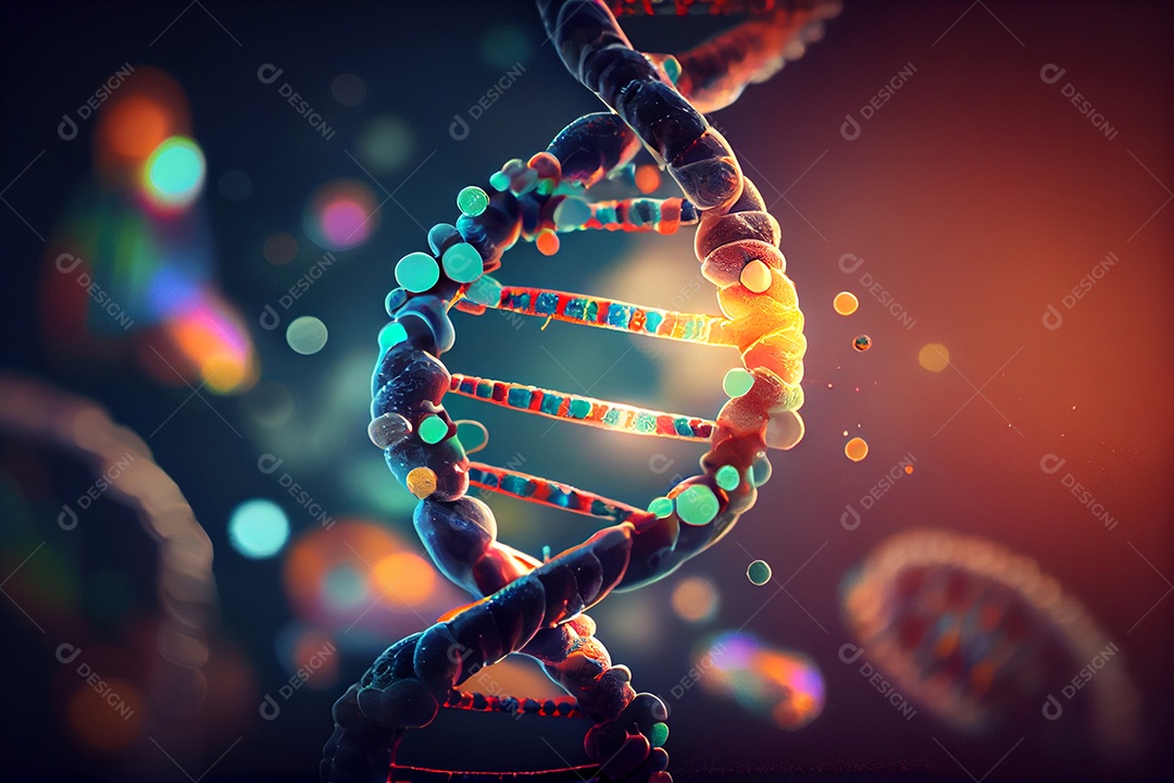 Ilustração de molécula DNA