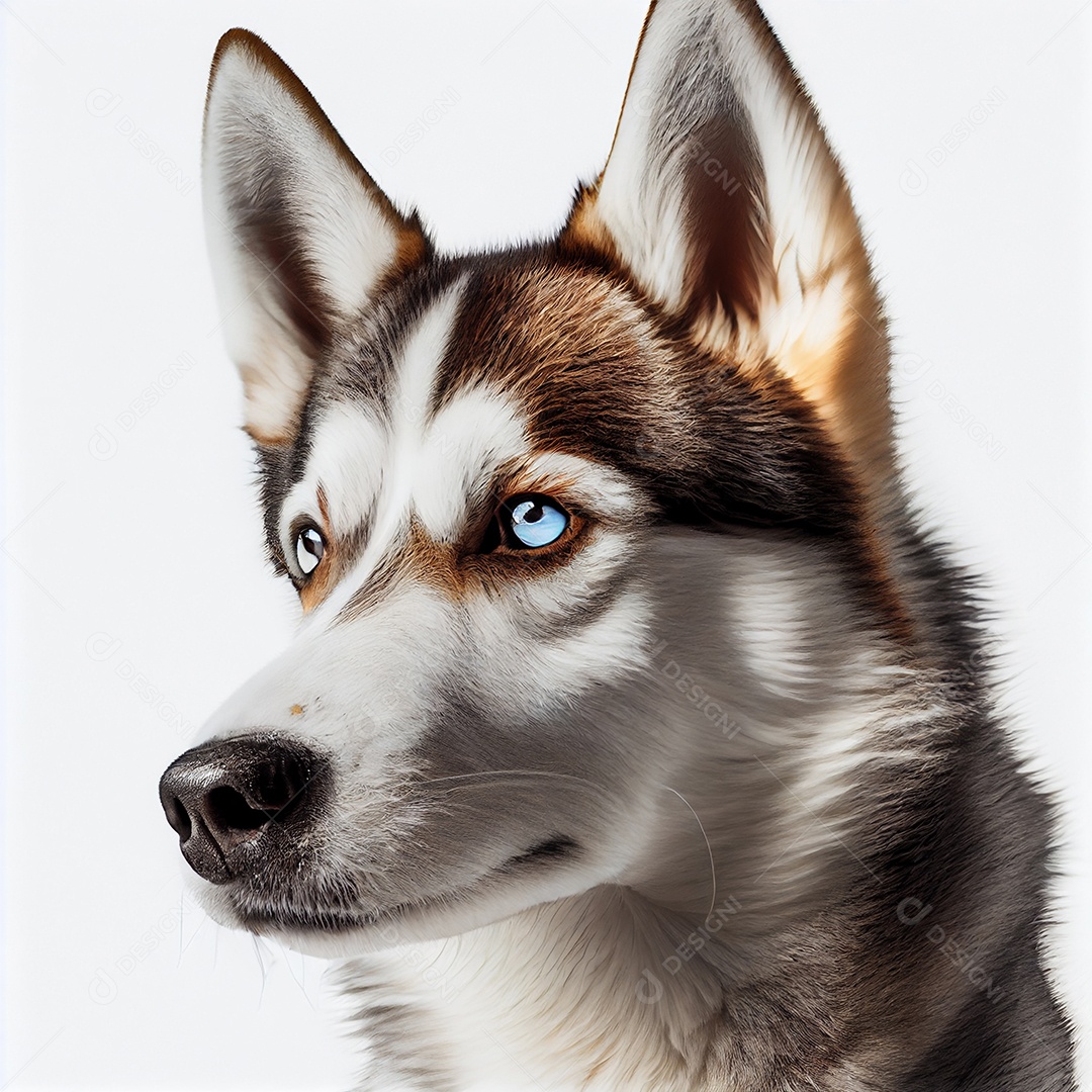 Ilustração de um cachorro Husky siberiano