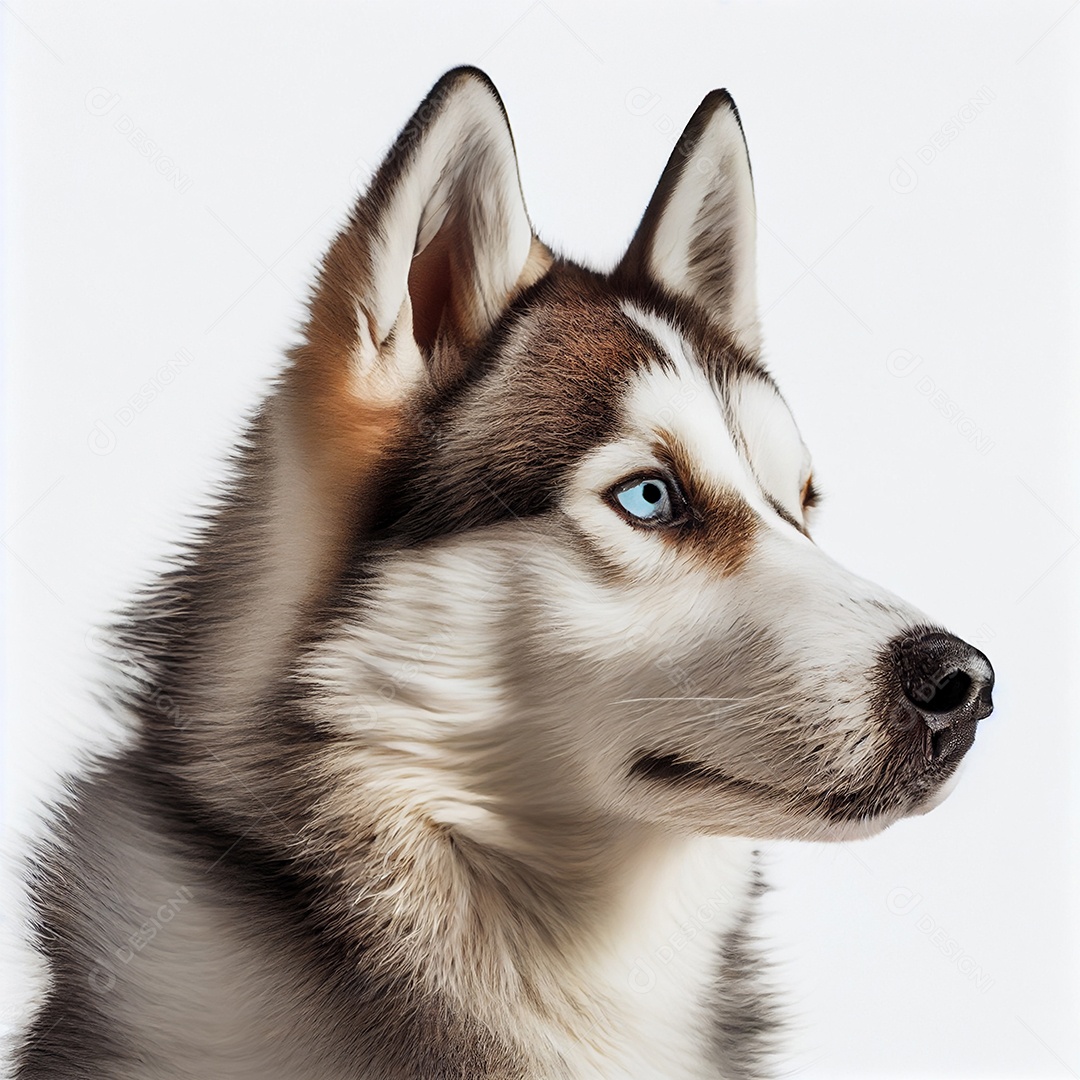 Ilustração de um cachorro Husky siberiano