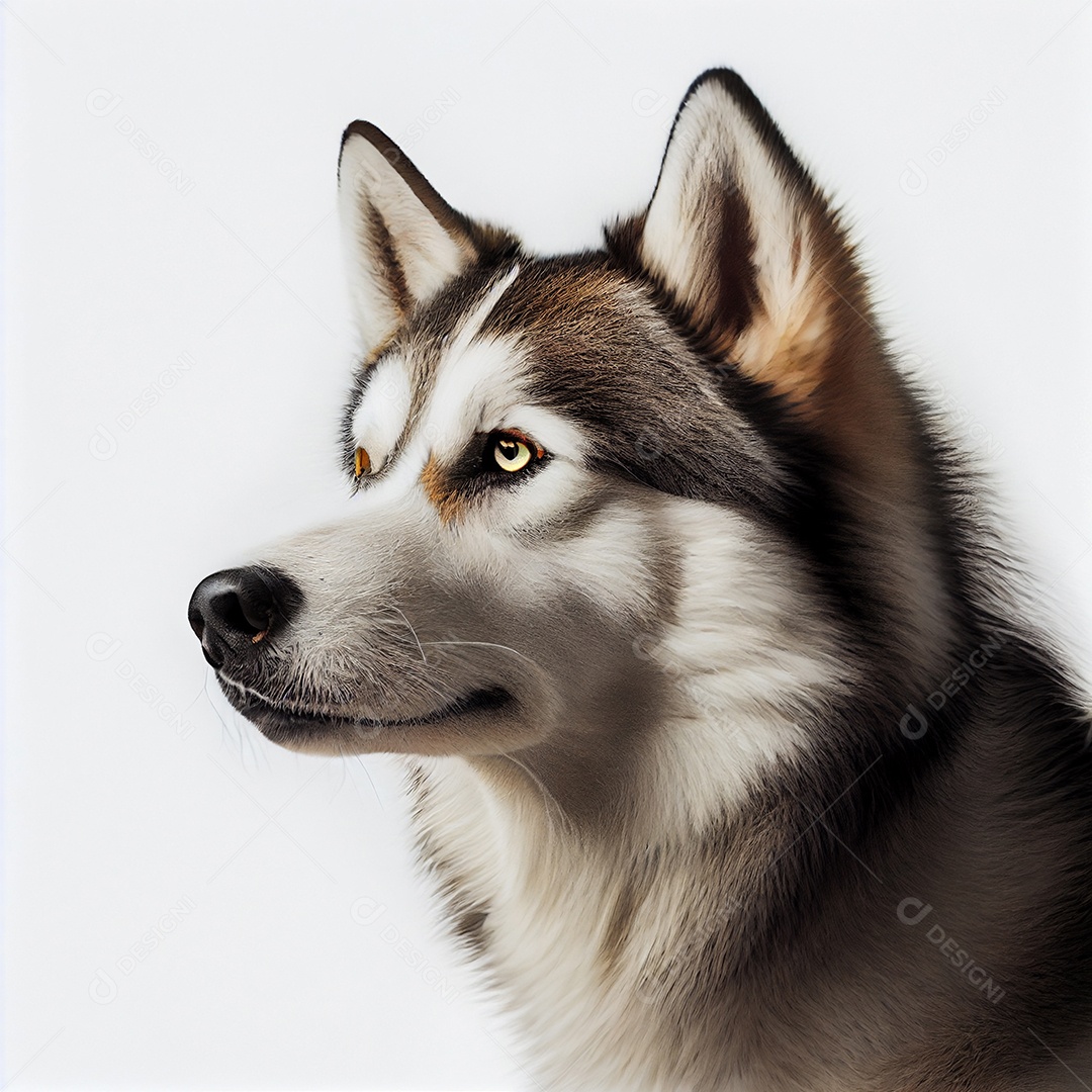 Ilustração de um cachorro Husky siberiano