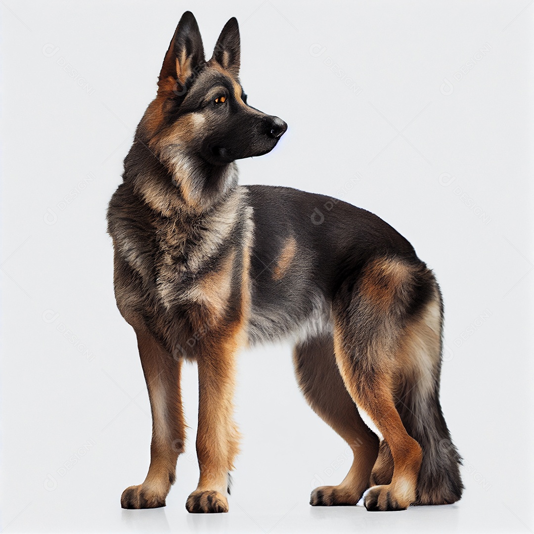 Ilustração de um cachorro pastor alemão