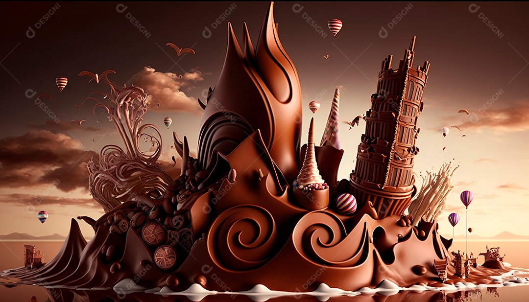 Deliciosos ovos de páscoa de chocolate.