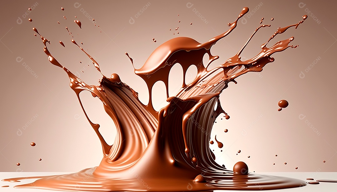 Splash de chocolate.