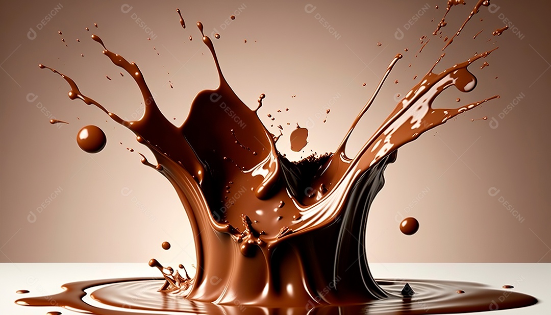 Splash de chocolate.