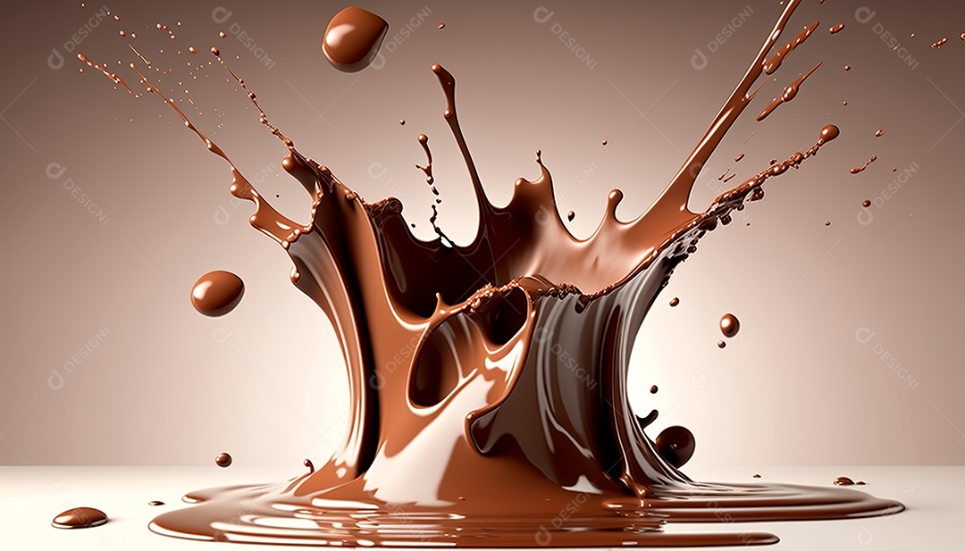 Splash de chocolate.