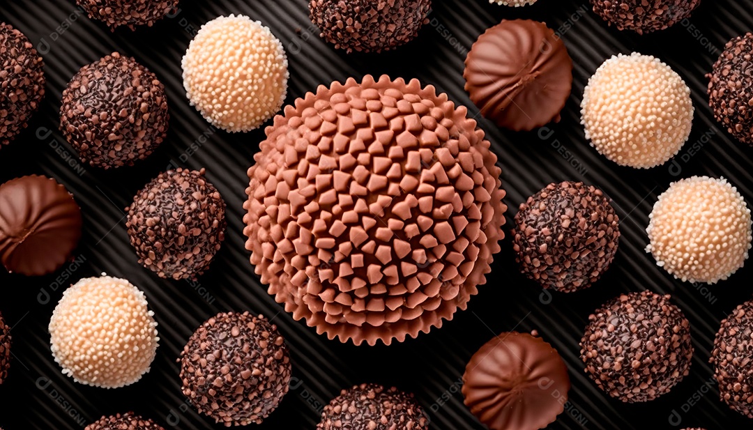 Bombons de chocolates deliciosos.