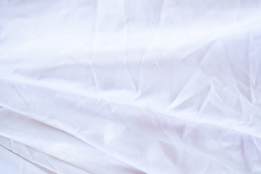 Textura gradiente de linho branco estilo de curva turva de tecido de luxo abstrato, roupa de cama enrugada e sombras cinza escuras, plano de fundo