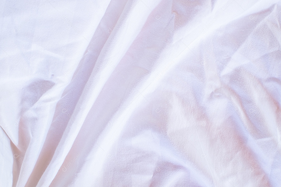 Textura gradiente de linho branco estilo de curva turva de tecido de luxo abstrato, roupa de cama enrugada e sombras cinza escuras, plano de fundo