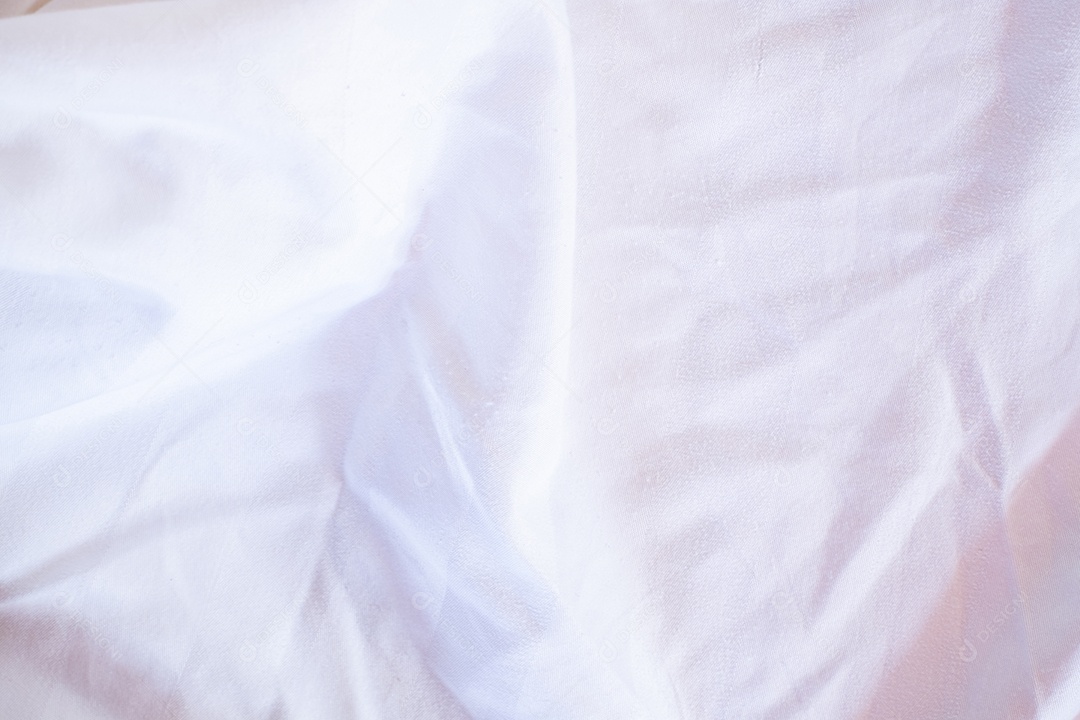 Textura gradiente de linho branco estilo de curva turva de tecido de luxo abstrato, roupa de cama enrugada e sombras cinza escuras, plano de fundo