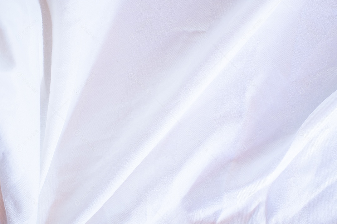 Textura gradiente de linho branco estilo de curva turva de tecido de luxo abstrato, roupa de cama enrugada e sombras cinza escuras, plano de fundo