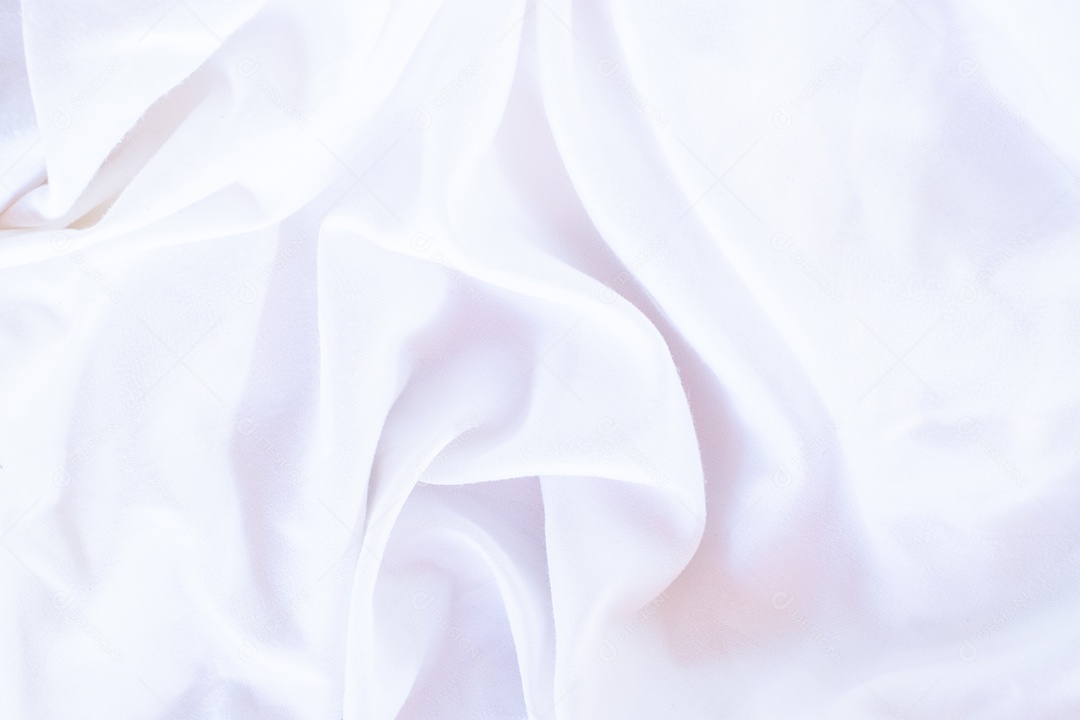 Textura gradiente de linho branco estilo de curva turva de tecido de luxo abstrato, roupa de cama enrugada e sombras cinza escuras, plano de fundo