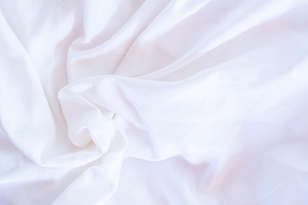 Textura gradiente de linho branco estilo de curva turva de tecido de luxo abstrato, roupa de cama enrugada e sombras cinza escuras, plano de fundo