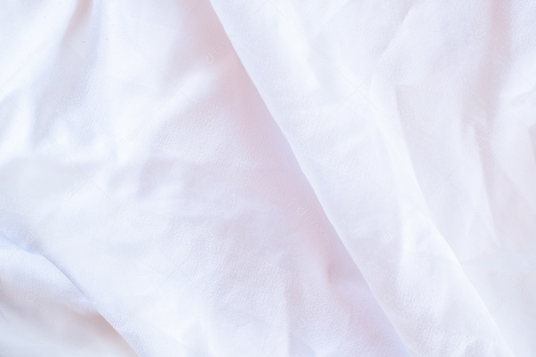Textura gradiente de linho branco estilo de curva turva de tecido de luxo abstrato, roupa de cama enrugada e sombras cinza escuras, plano de fundo