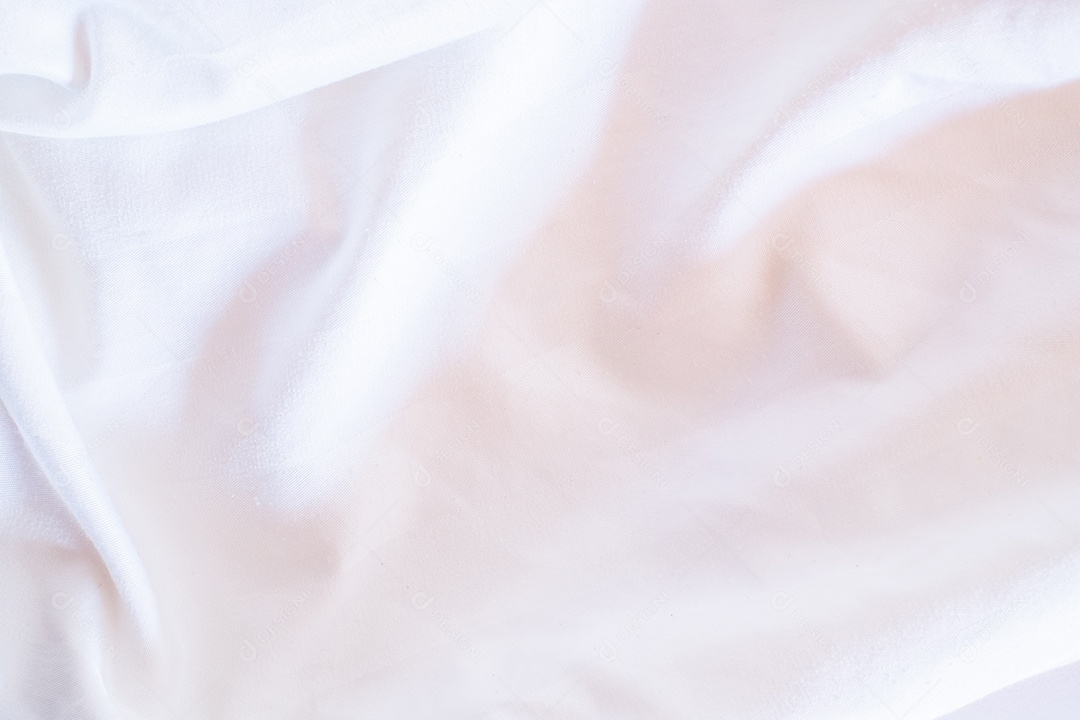 Textura gradiente de linho branco estilo de curva turva de tecido de luxo abstrato, roupa de cama enrugada e sombras cinza escuras, plano de fundo