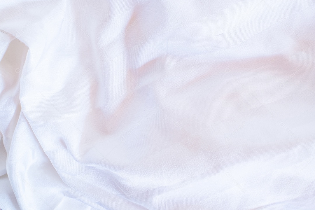Textura gradiente de linho branco estilo de curva turva de tecido de luxo abstrato, roupa de cama enrugada e sombras cinza escuras, plano de fundo