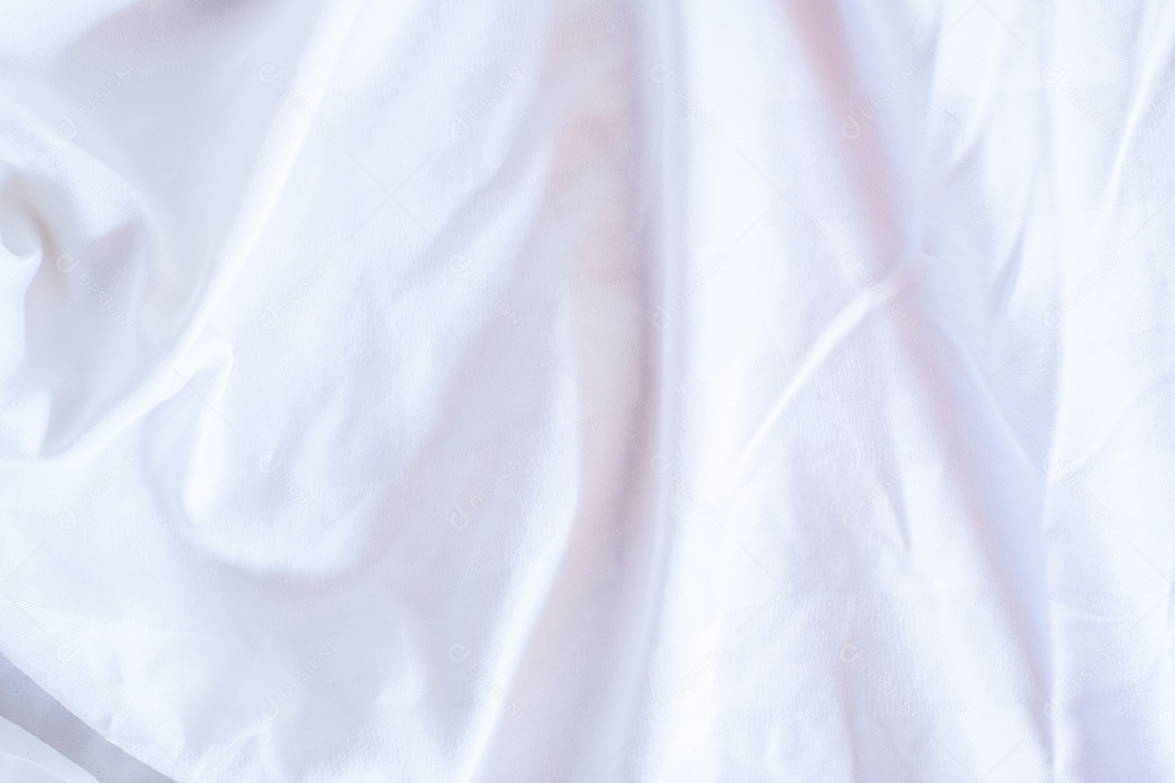 Textura gradiente de linho branco estilo de curva turva de tecido de luxo abstrato, roupa de cama enrugada e sombras cinza escuras, plano de fundo