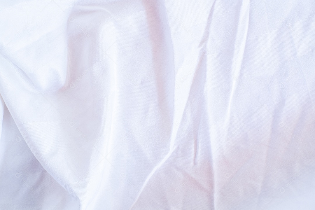 Textura gradiente de linho branco estilo de curva turva de tecido de luxo abstrato, roupa de cama enrugada e sombras cinza escuras, plano de fundo