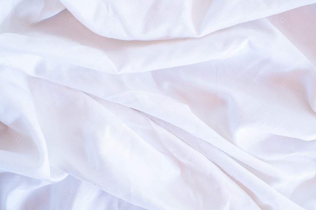 Textura gradiente de linho branco estilo de curva turva de tecido de luxo abstrato, roupa de cama enrugada e sombras cinza escuras, plano de fundo