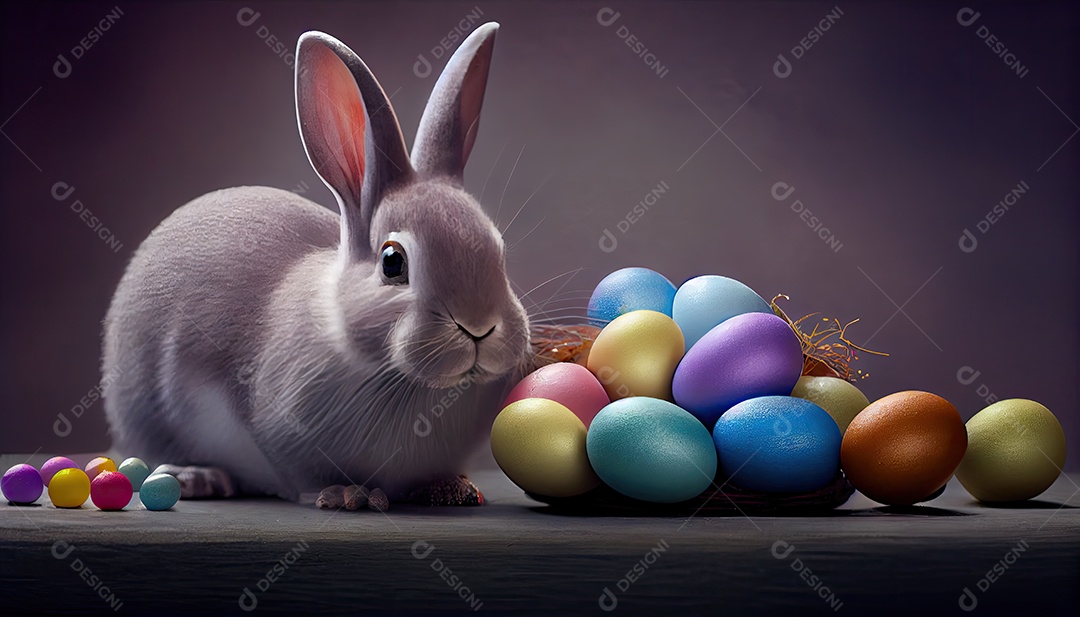 Coelho da páscoa sobre fundo isolado