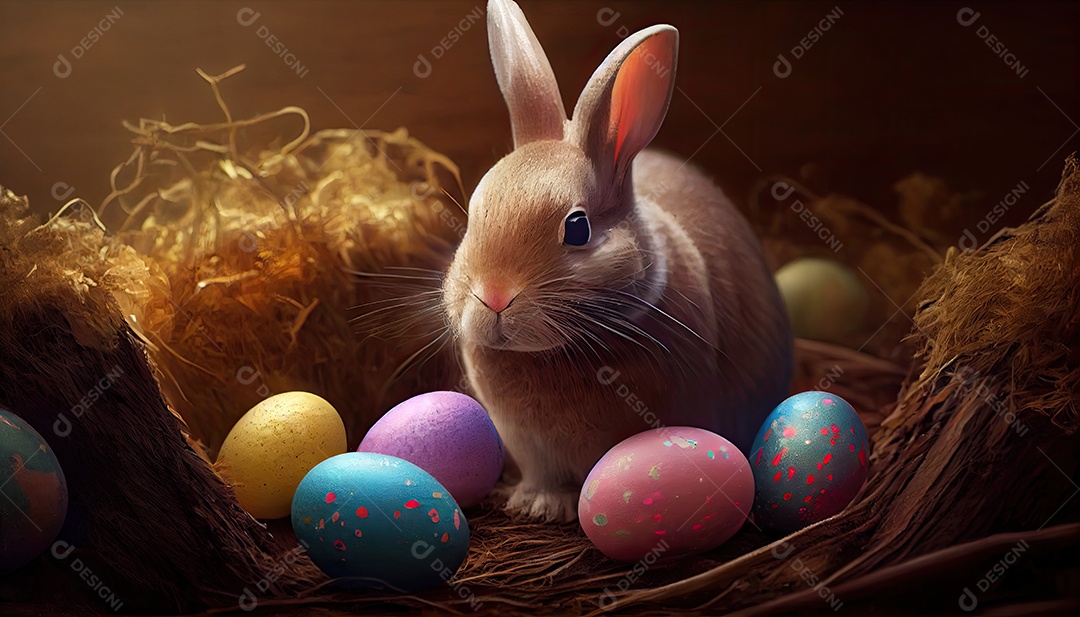 Coelho da páscoa sobre fundo isolado