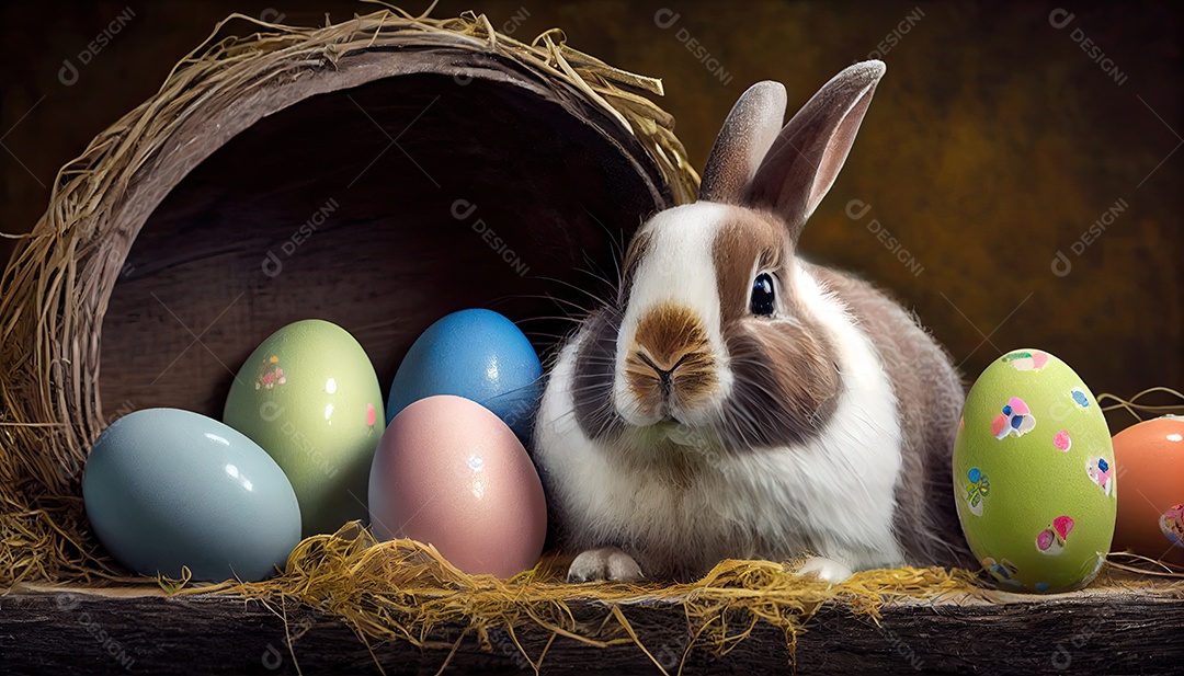 Coelho da páscoa sobre fundo isolado