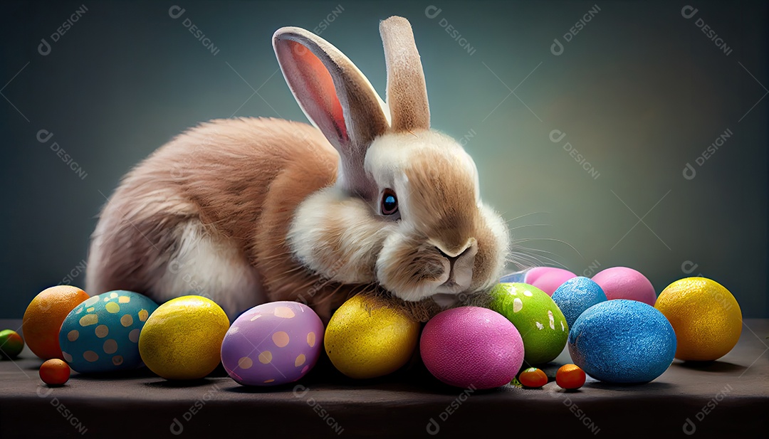 Coelho da páscoa sobre fundo isolado