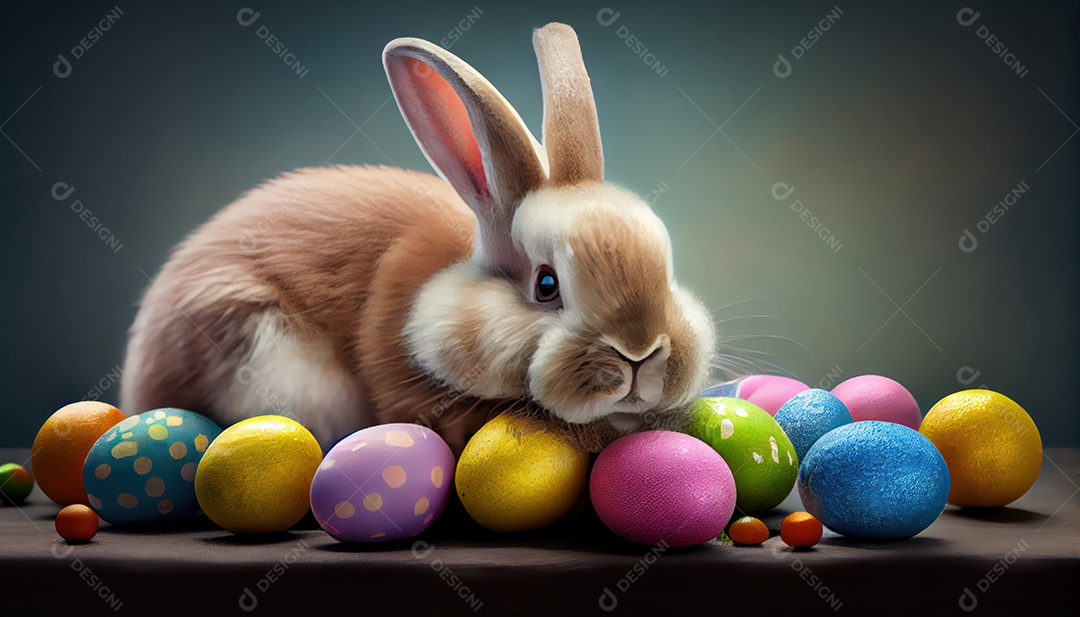 Coelho da páscoa sobre fundo isolado