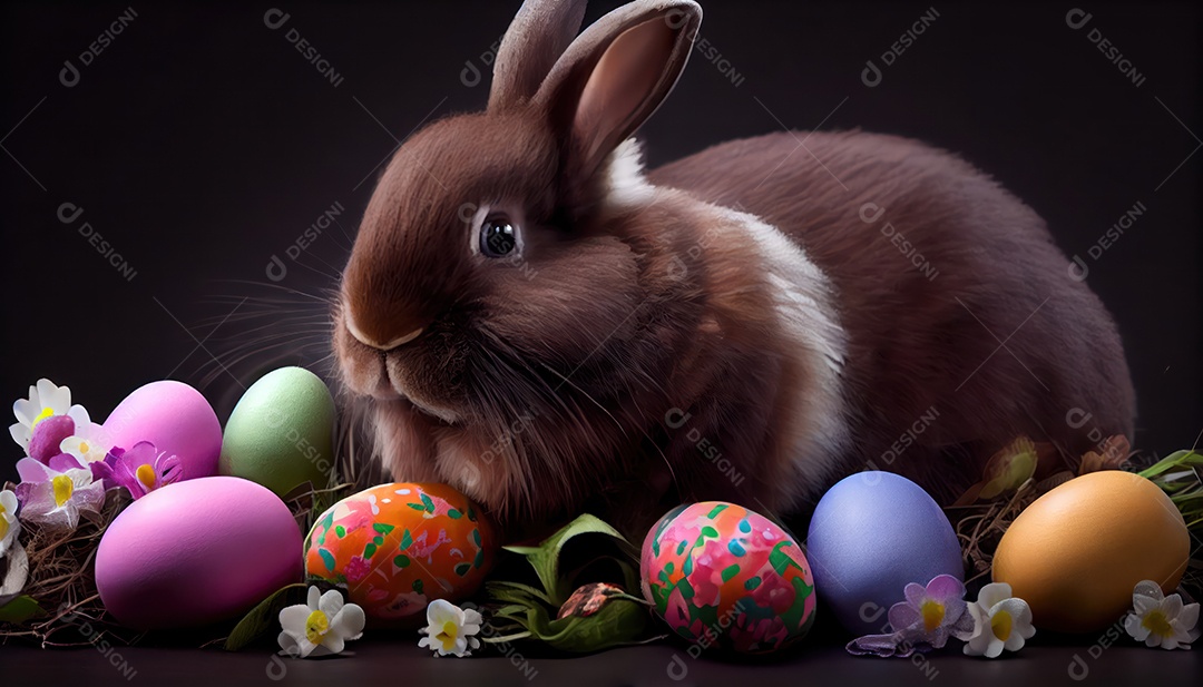 Coelho da páscoa sobre fundo isolado