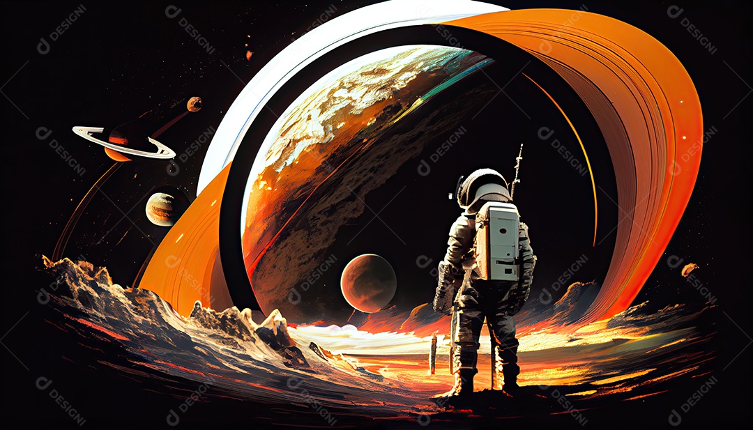 Dia Mundial do Astronauta 12 de abril realista