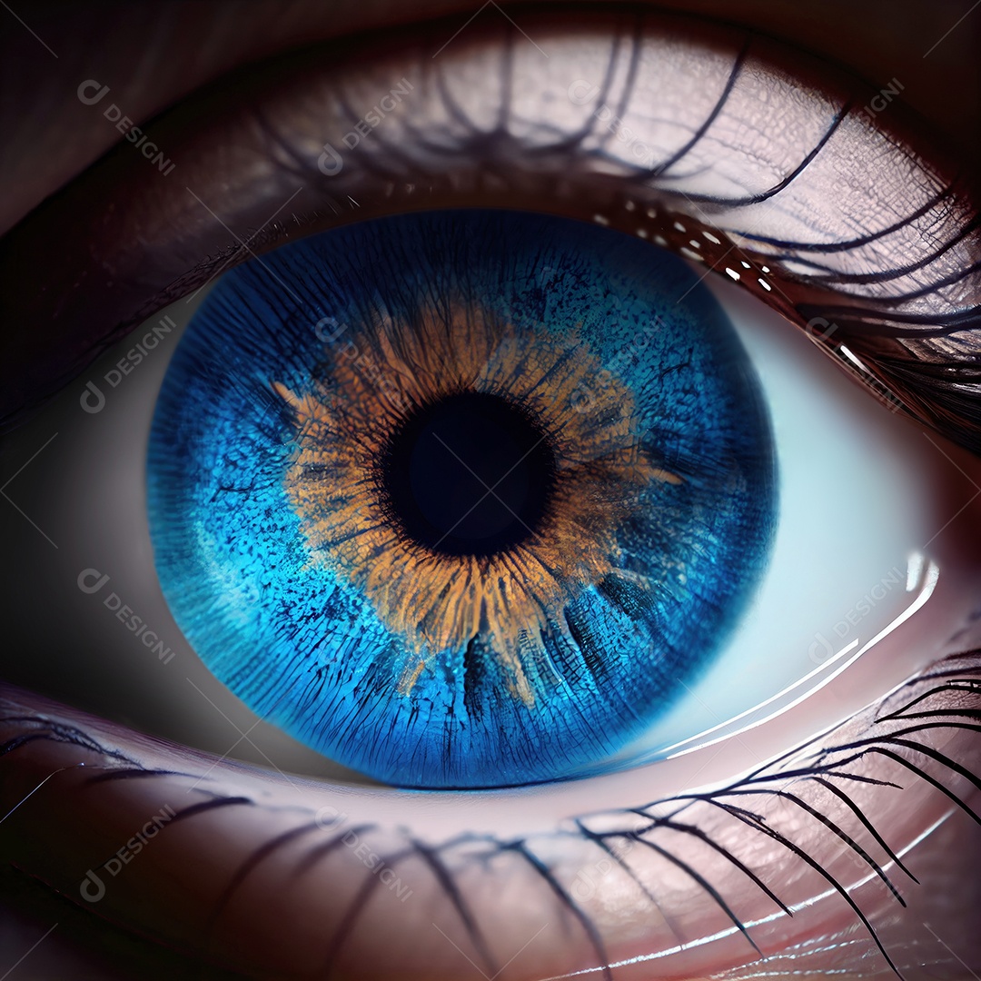 Olhos humanos de perto