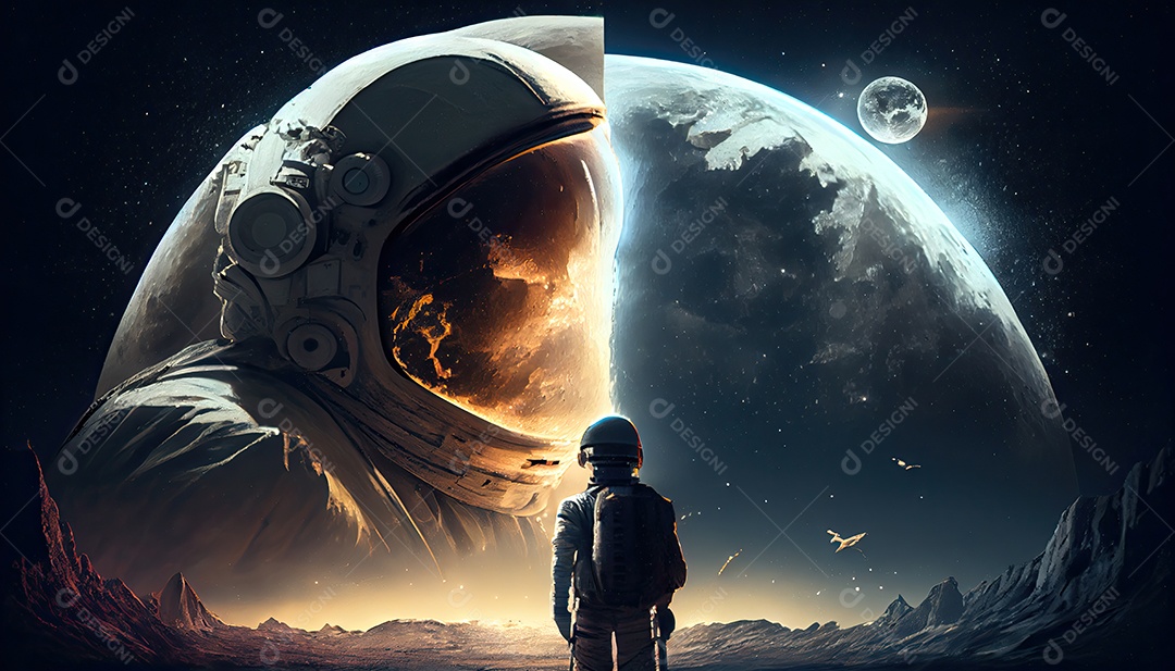 Dia Mundial do Astronauta 12 de abril realista