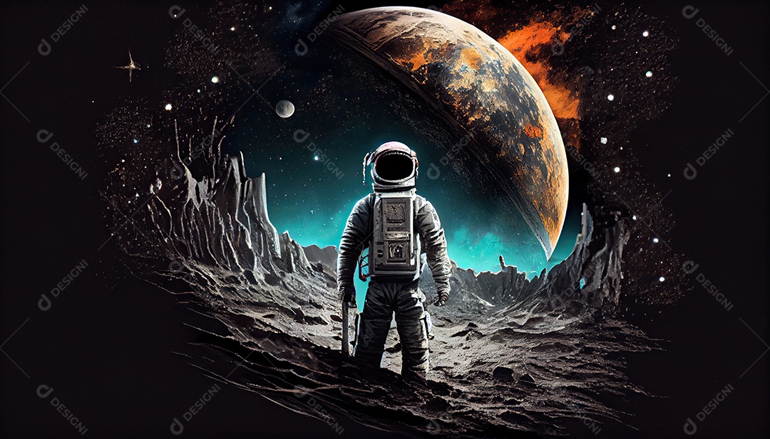 Dia Mundial do Astronauta 12 de abril realista