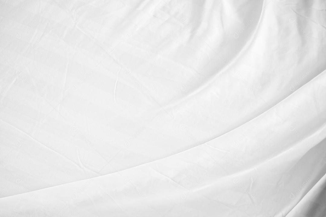 Textura gradiente de linho branco estilo de curva turva de tecido de luxo abstrato, roupa de cama enrugada e sombras cinza escuras, plano de fundo